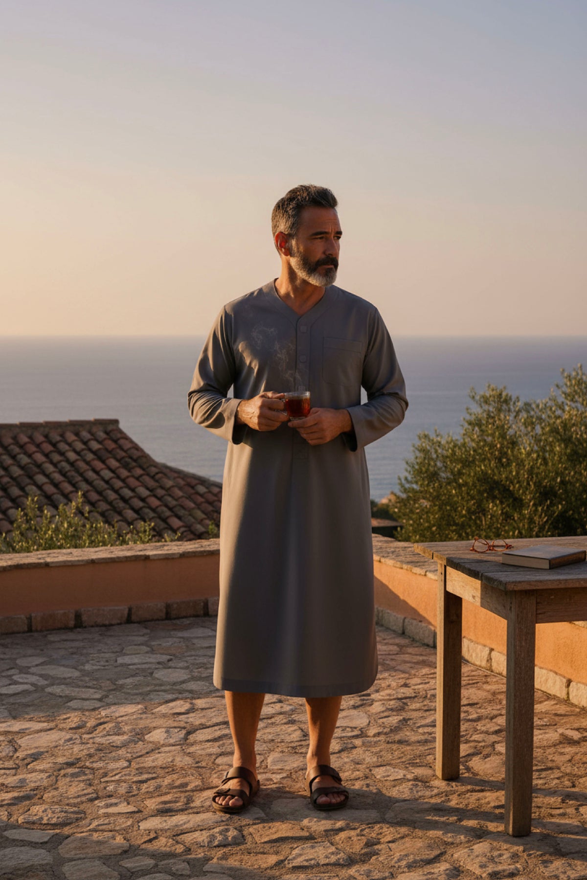 Men's Adaptive Pyjama Robe: Sophistication and Comfort for Medical Needs