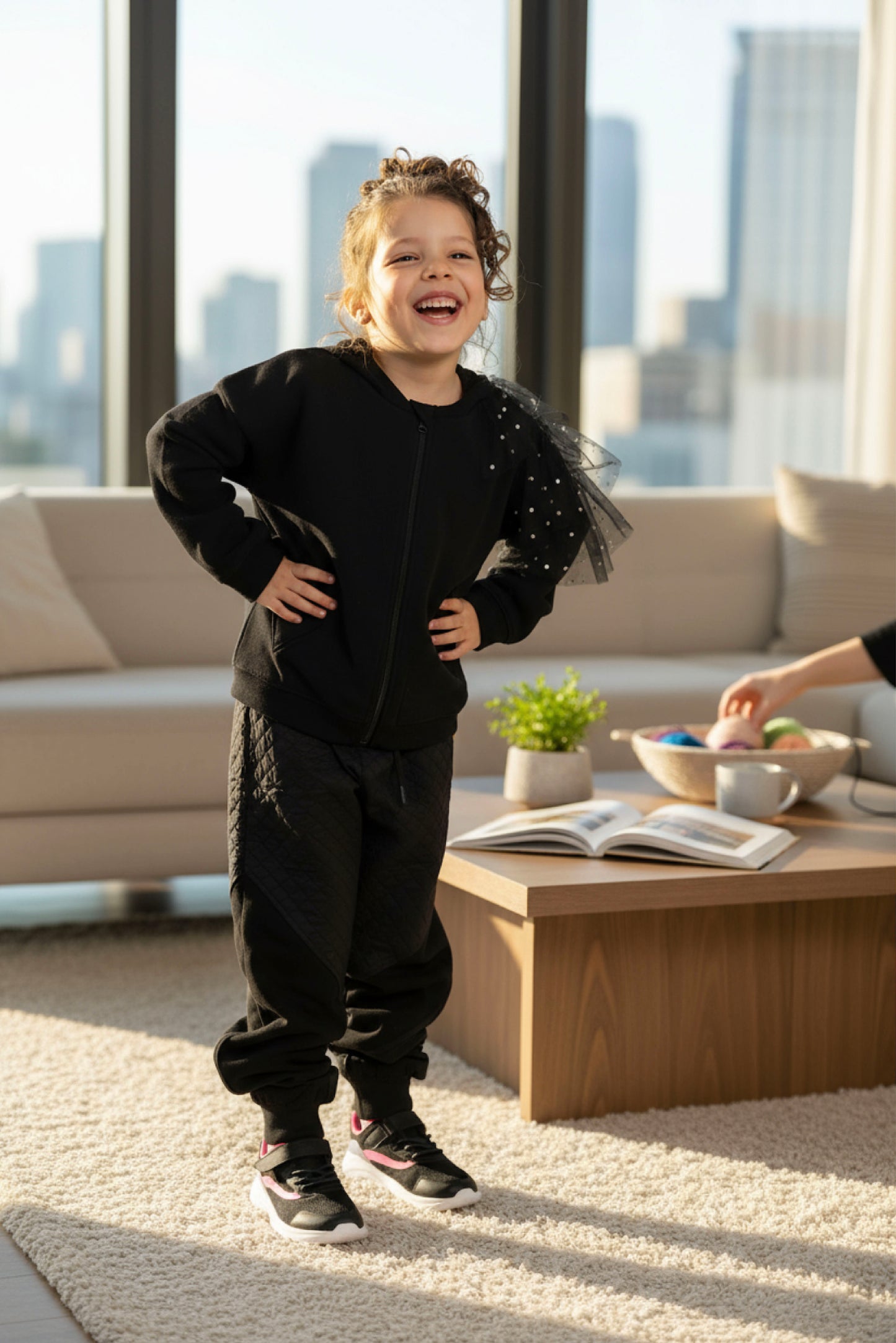 Adaptive Kids Dolman Sleeve Sweatshirt, with Magnetic Zipper & Sleeve Easy Undressing