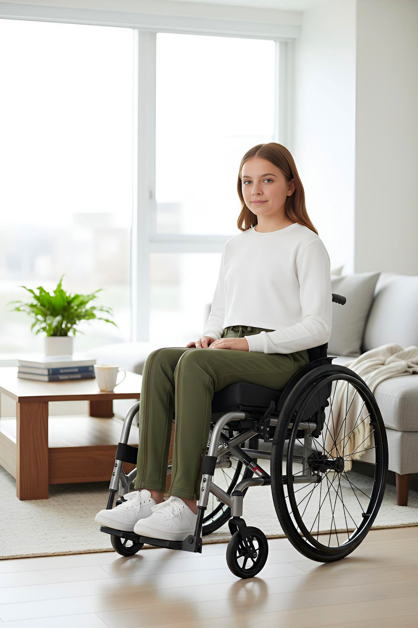 Adaptive Kids Sweatpants with Full-Leg Zippers for Easy Undressing