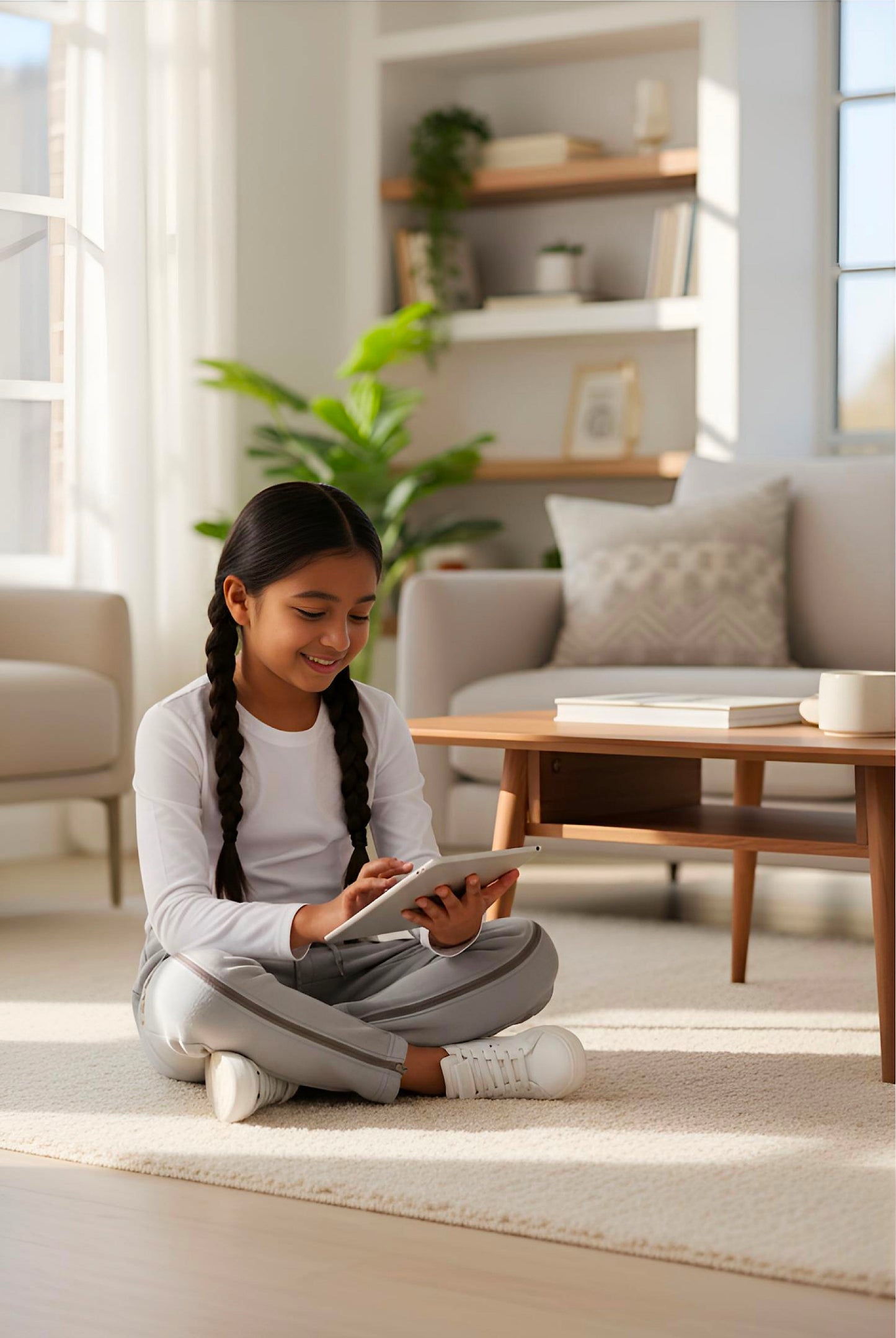 Adaptive Kids Sweatpants with Full-Leg Zippers for Easy Undressing