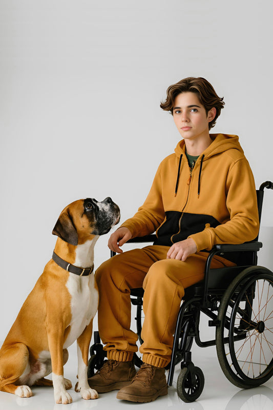 Adaptive Kids Hoodie with Magnetic Zipper & Easy-Undress Sleeves