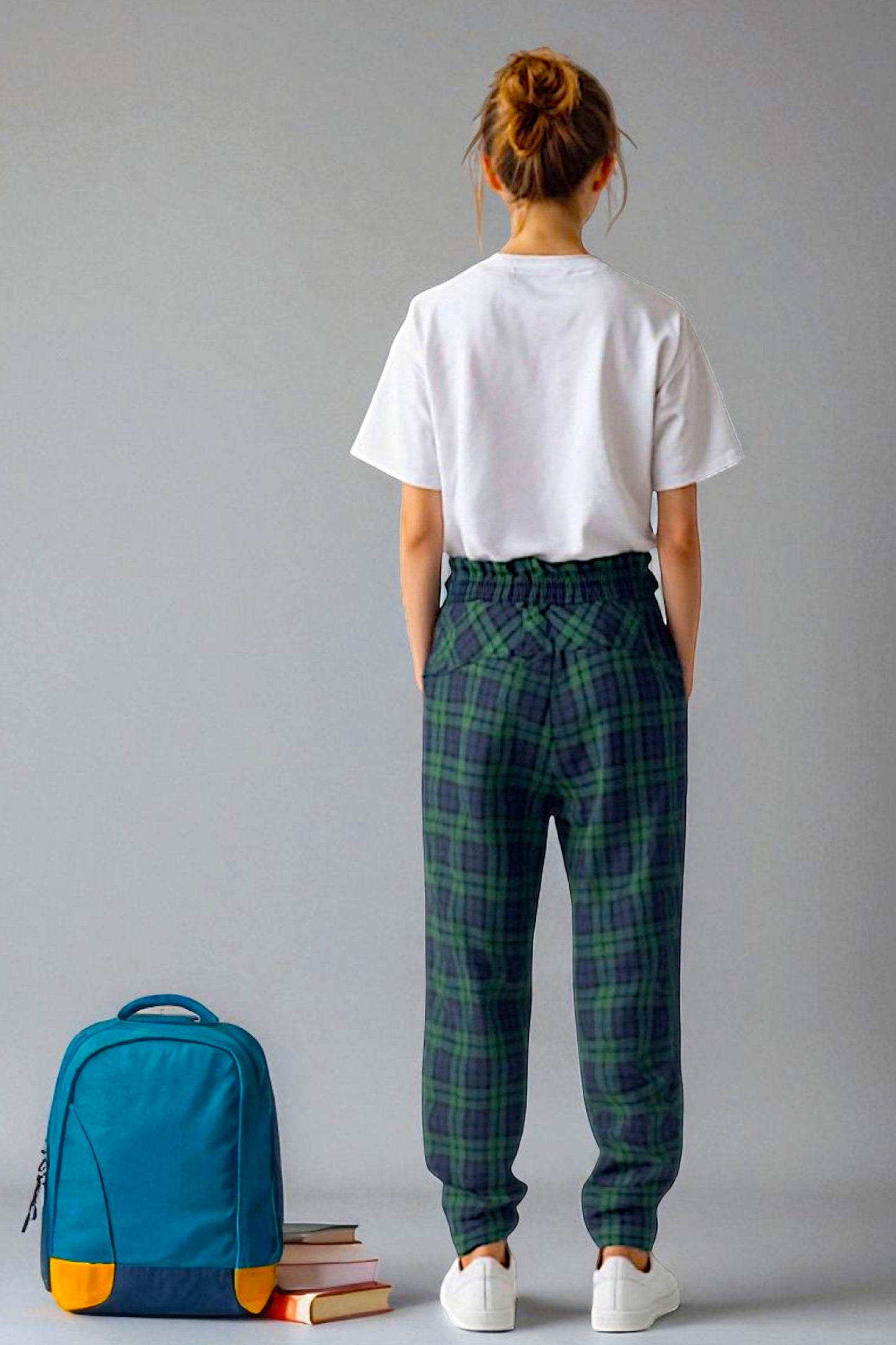Adaptive Kids Stretch Pants: Elastic Waistband, Full Side Zipper for Easy Undressing