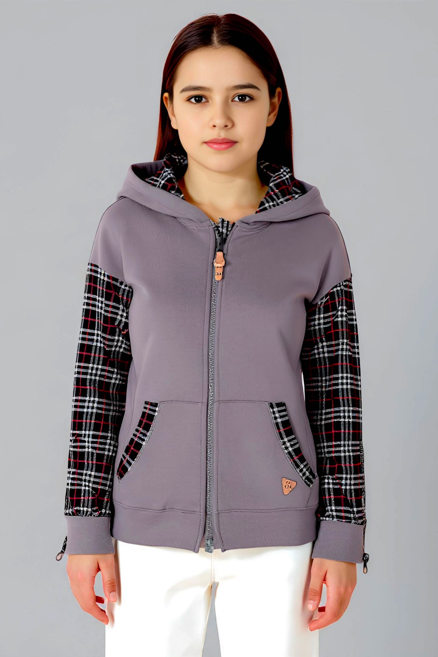 Adaptive Kids Hoodie with Cargo Pocket & Magnetic Zipper for Easy Undressing