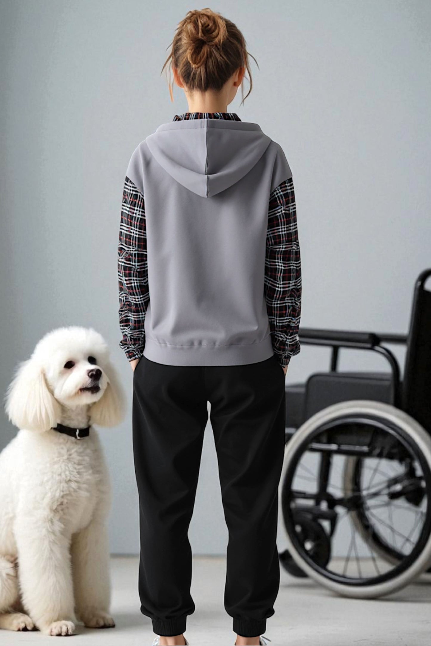 Adaptive Kids Hoodie with Cargo Pocket & Magnetic Zipper for Easy Undressing