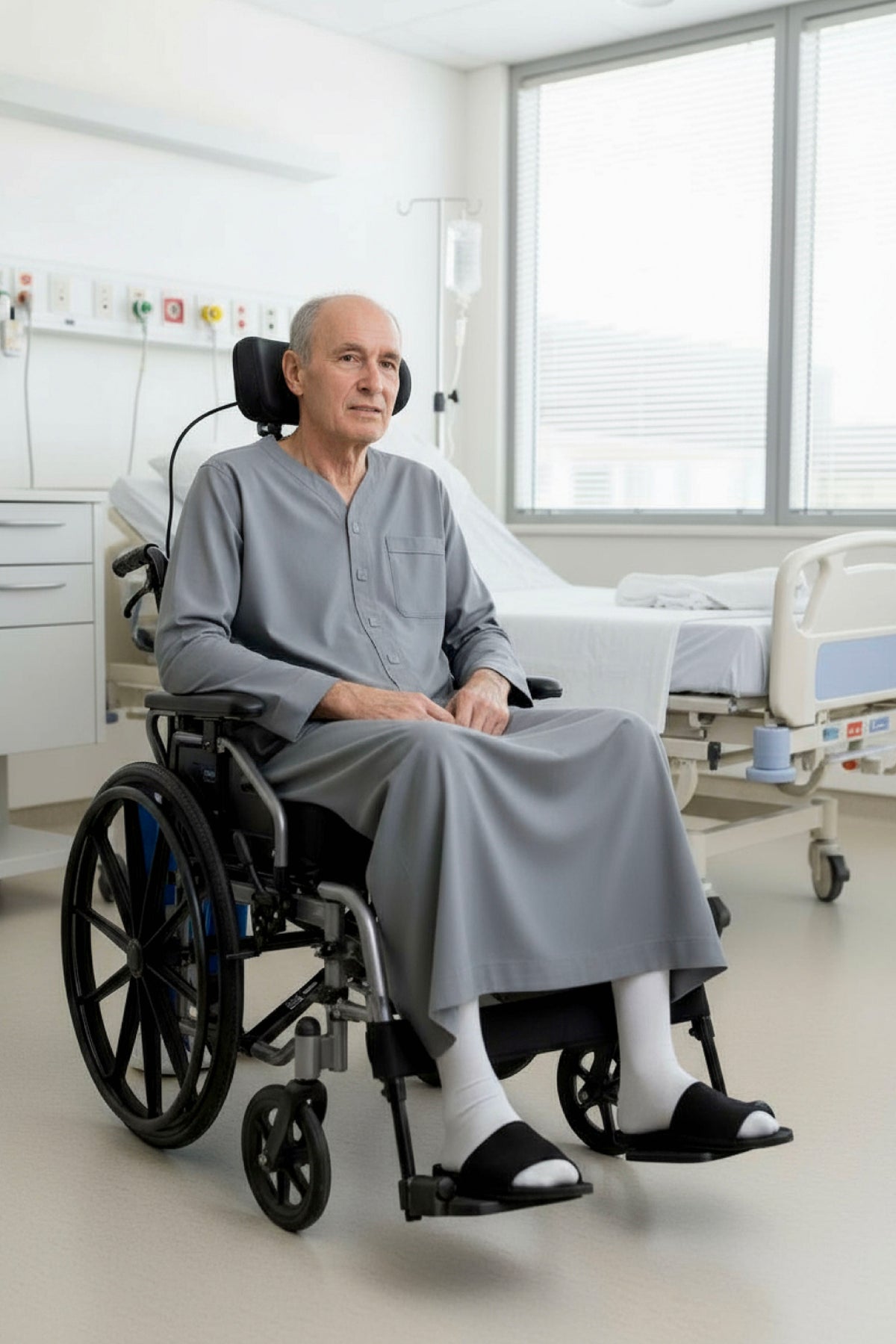 Men's Adaptive Pyjama Robe: Sophistication and Comfort for Medical Needs