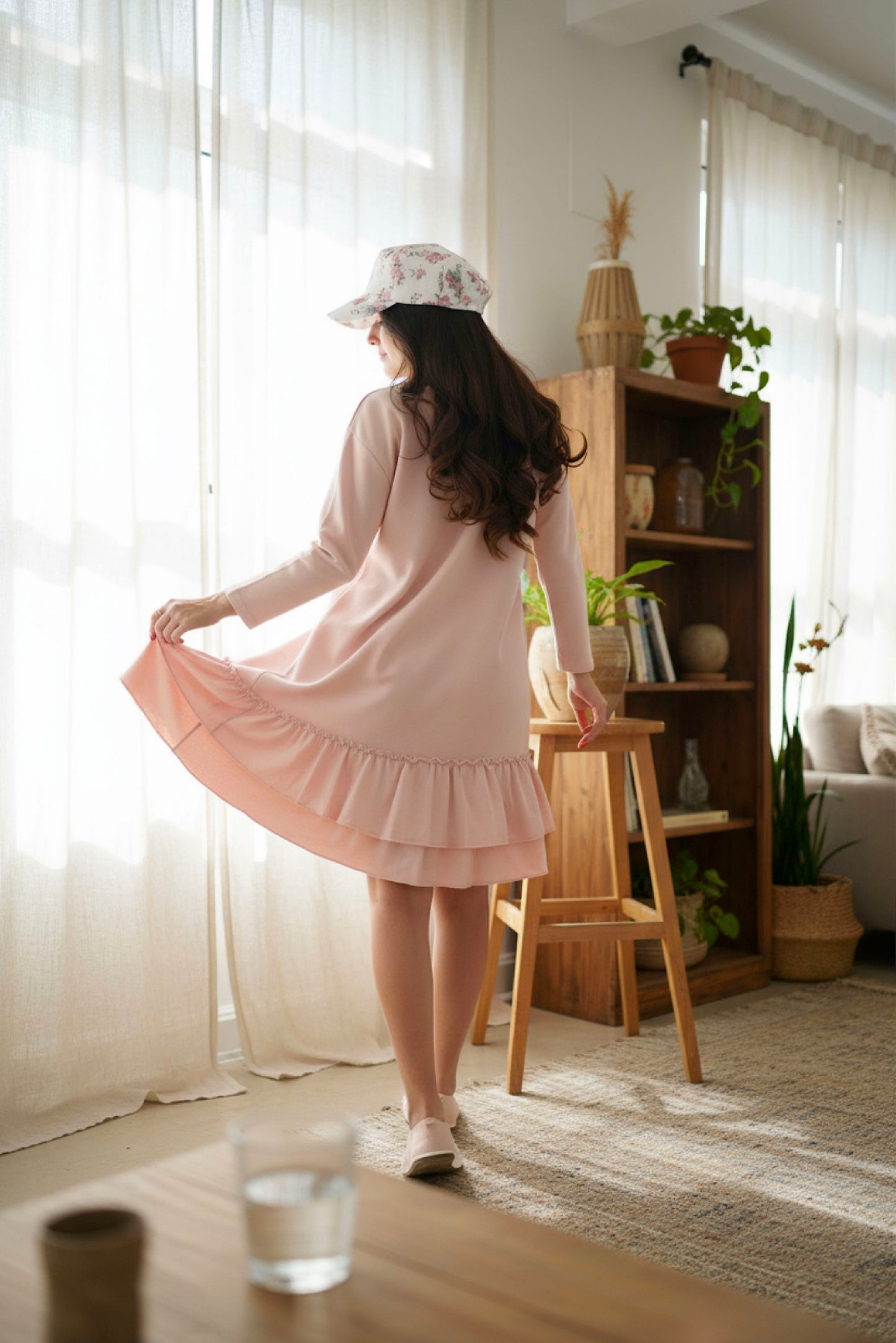 Kids Adaptive Dolman Sweatshirt Dress with Zipper & Cargo Pocket