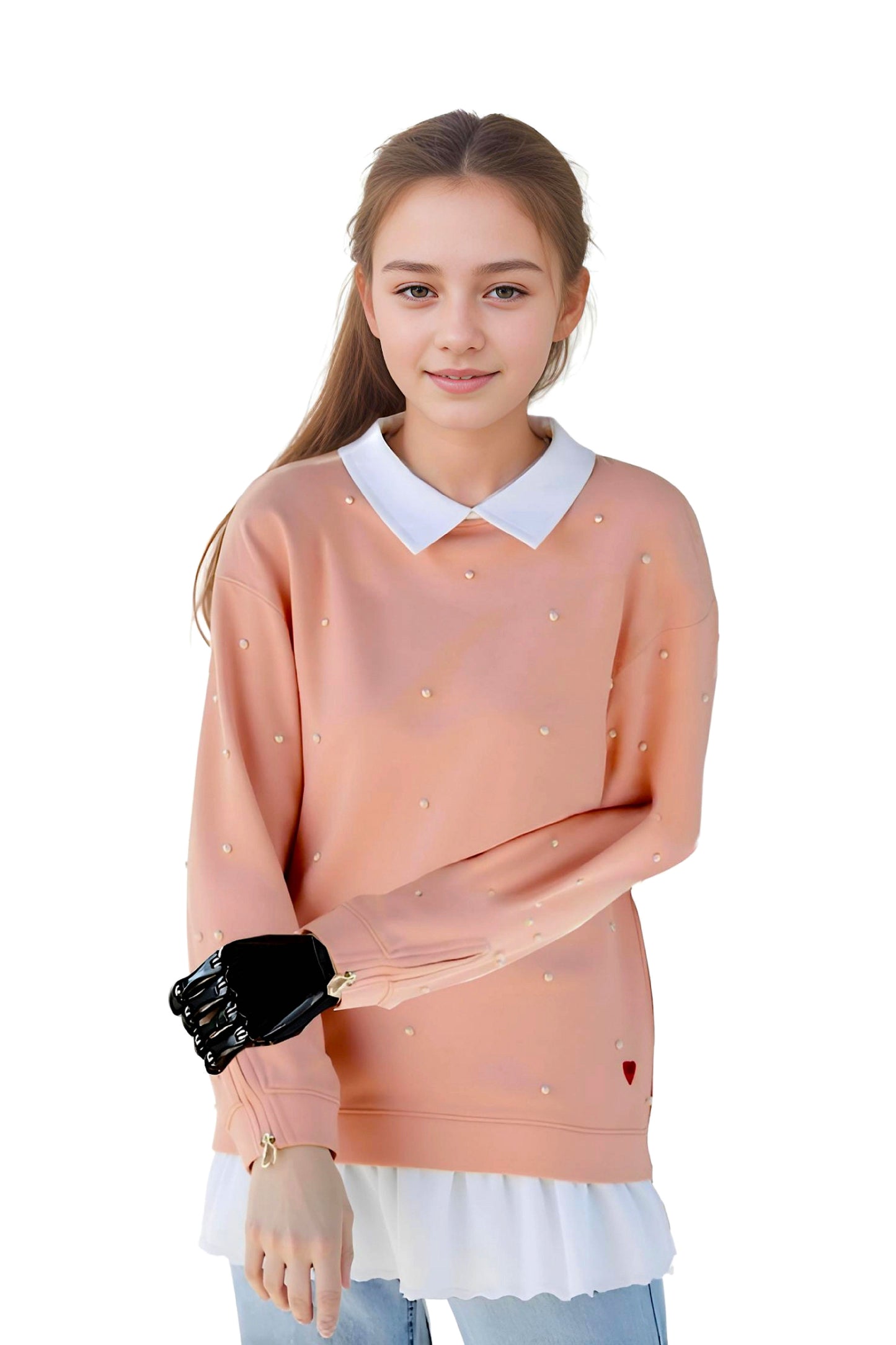 Adaptive Kids Dolman Sleeve Sweatshirt with Back Zipper For Easy Dressing