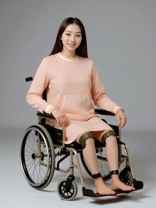 Adaptive Kids Classic Dress: Back Zipper, Front Cargo Pocket, Easy-Undressing Sleeves